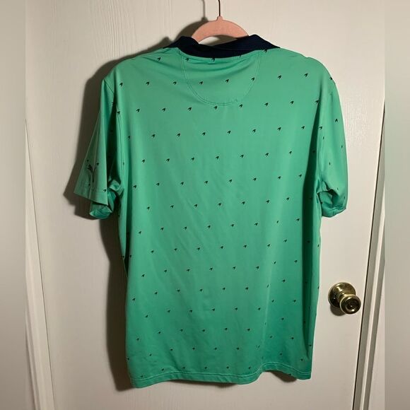 Puma EUC green/black skerries polo golf shirt Size Small - Picture 2 of 6